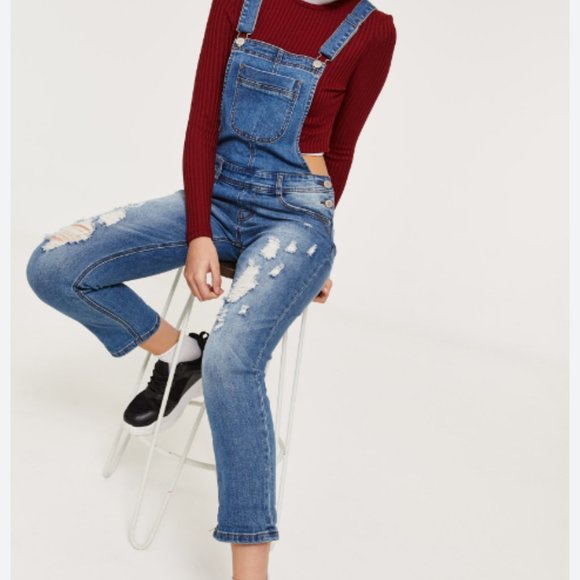 Eighty-two Distressed Denim Jeans Overall Size 9 - Picture 1 of 11